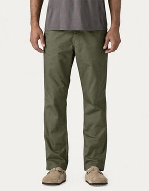 Patagonia Mens Twill Traveler Chino Pants Organic Cotton Outdoor Green READ